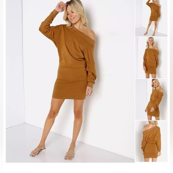 INDAH Baby Ruth Bamboo Blend Off-Shoulder Mini Dress – Size‎ Small - Picture 8 of 8